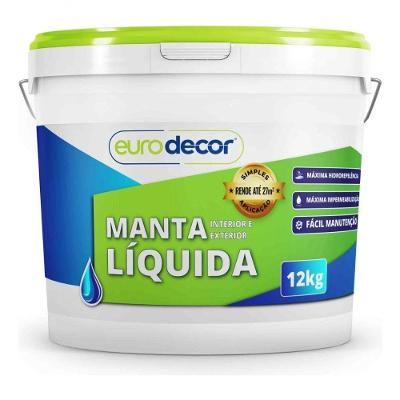 Manta Líquida 12kg Contra Infiltração Trincas Fissuras Branco