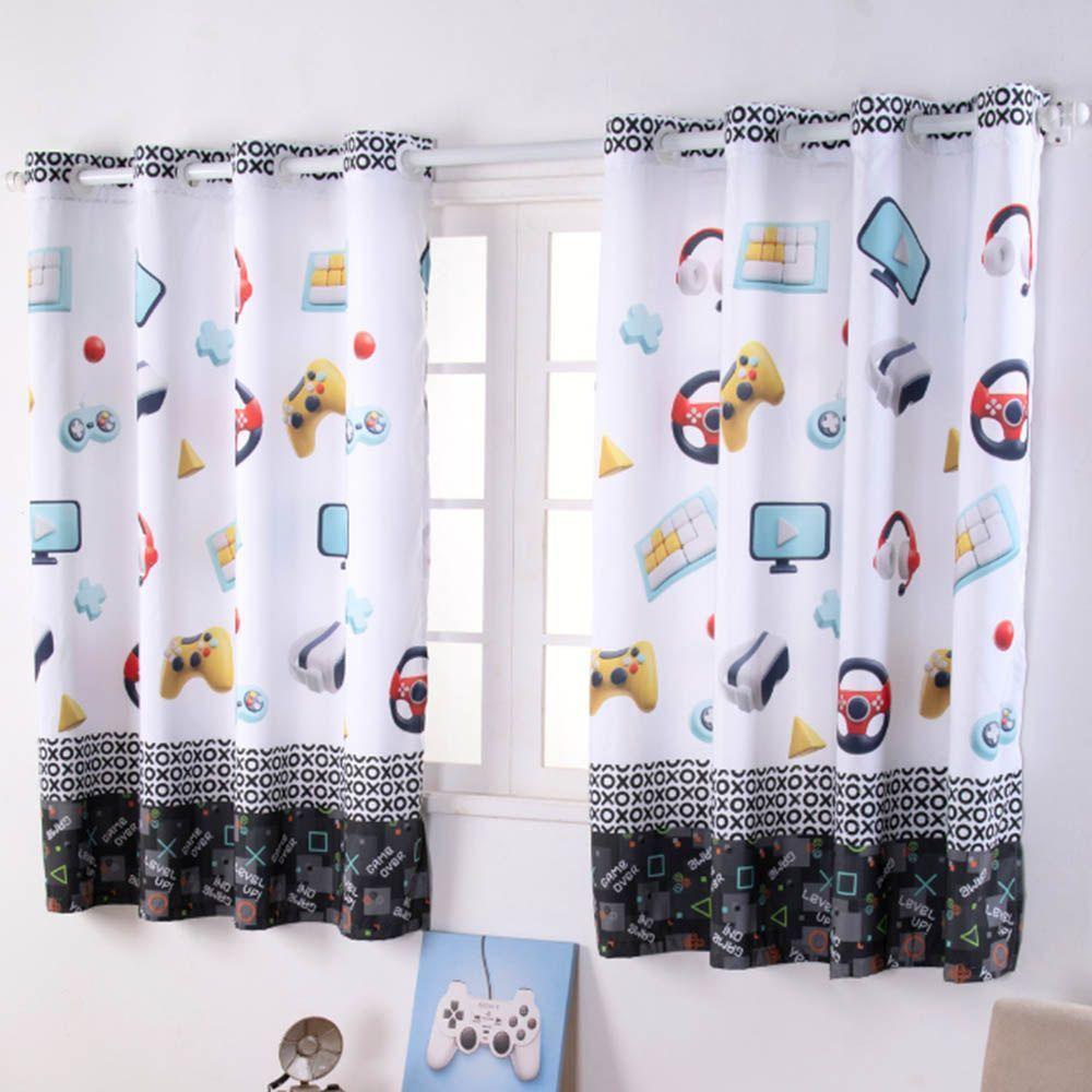 Cortina Juvenil Boy Estampada 2,00m Largura X 1,50m Altura - Games - 100% Poliéster - 1