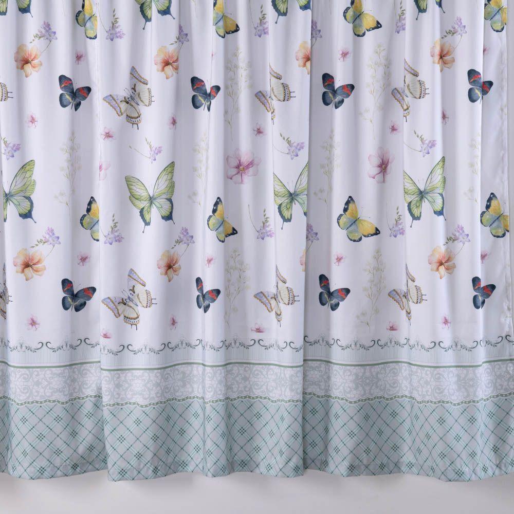 Cortina Juvenil Girl Estampada 2,00m Largura X 1,50m Altura - Borboleta - 100% Poliéster - 2