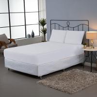 Jogo De Lençol Usual Casal 3 Peças Percal 180 Fios - Branco - 80% Poliéster- 20% Algodão - 2