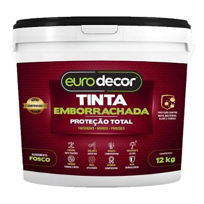 Tinta Emborrachada 12kg Contra Infiltração Fissura Trincas Areia