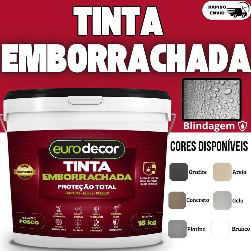 Tinta Emborrachada 18kg Contra Infiltração Fissura Trincas Areia - 2