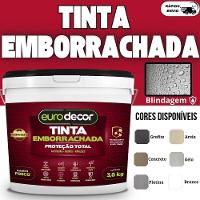 Tinta Emborrachada 3,6kg Contra Infiltração Fissura Trincas Branco - 3