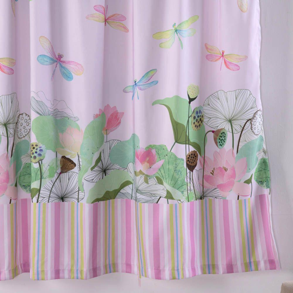Cortina Juvenil Girl Estampada 2,00m Largura X 1,50m Altura - Libélula - 100% Poliéster - 2