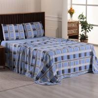 Jogo De Lençol Luar King 4 Peças Malha 100% Algodão Estampado - Xadrez Azul - 3