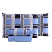 Jogo De Lençol Luar Queen 4 Peças Malha 100% Algodão Estampado - Xadrez Azul - 1