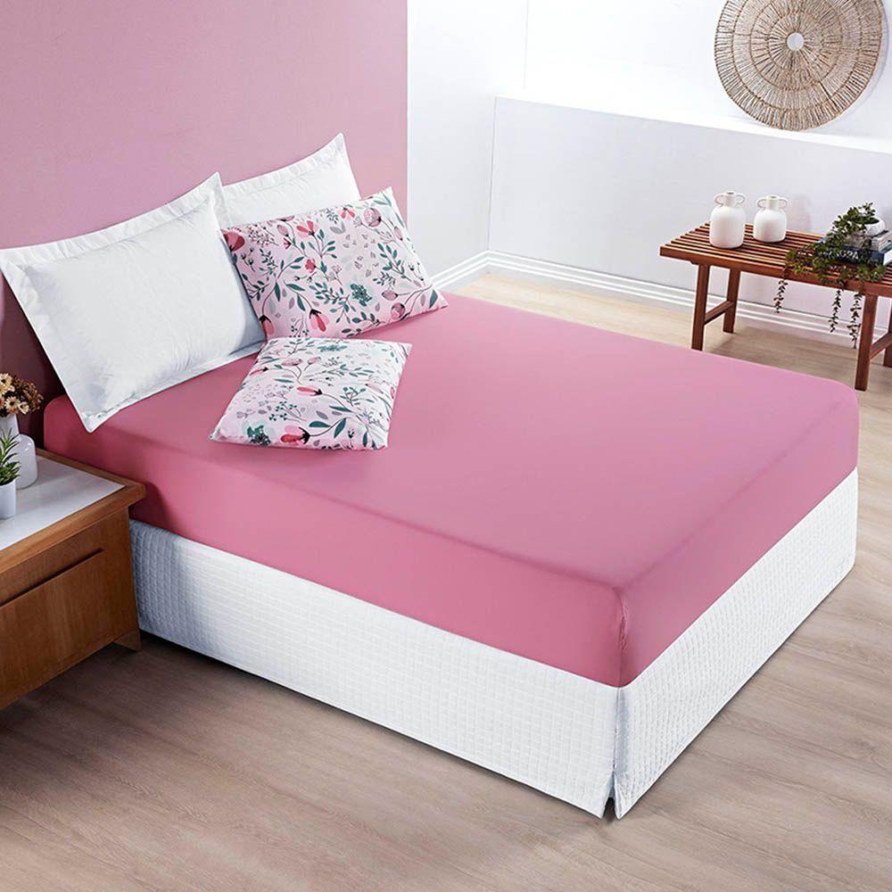 Jogo De Lençol Júlia Solteiro 2 Peças Micropercal 200 Fios Floral - Bothanica - 100% Poliéster - 1