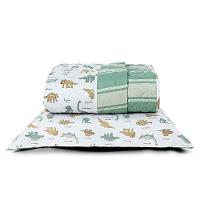 Kit Cobre Leito Colcha Joy Kids Solteiro Infantil 2 Peças Micropercal 200 Fios - Dino World - 100% Poliéster - 3