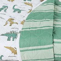 Kit Cobre Leito Colcha Joy Kids Solteiro Infantil 2 Peças Micropercal 200 Fios - Dino World - 100% Poliéster - 6