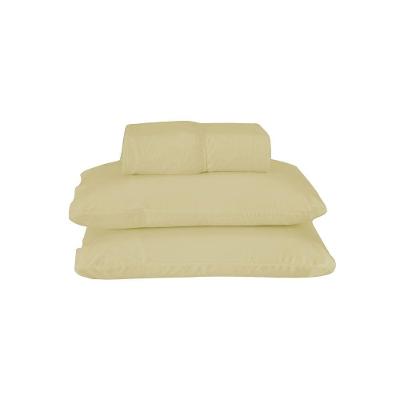 Jogo De Lençol Usual Casal 3 Peças Percal 180 Fios - Amarelo - 80% Poliéster- 20% Algodão
