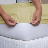 Jogo De Lençol Usual Casal 3 Peças Percal 180 Fios - Amarelo - 80% Poliéster- 20% Algodão - 5