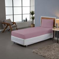 Jogo De Lençol Usual Solteiro 2 Peças Percal 180 Fios - Rose - 80% Poliéster- 20% Algodão - 2