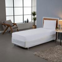 Jogo De Lençol Usual Solteiro 2 Peças Percal 180 Fios - Branco - 80% Poliéster- 20% Algodão - 2