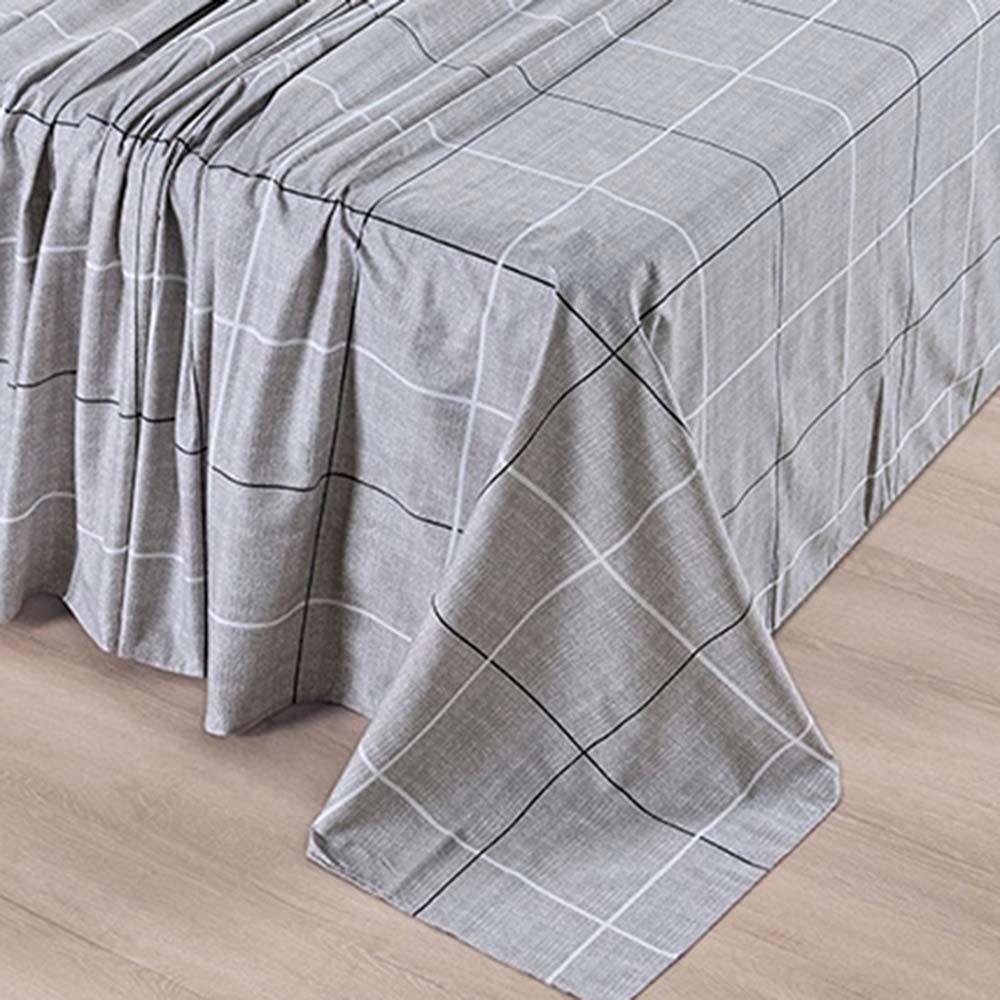 Jogo De Lençol Júlia Casal 4 Peças Micropercal 200 Fios - Dallas Quadriculado - 100% Poliéster - 2