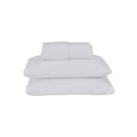 Jogo De Lençol Usual Queen 3 Peças Percal 180 Fios - Branco - 80% Poliéster- 20% Algodão - 1