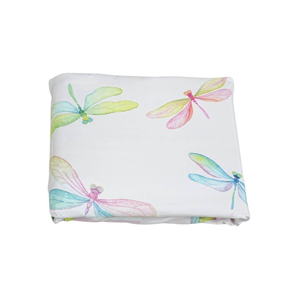 Jogo De Lençol Juvenil Girl 3 Peças Micropercal 300 Fios Estampado - Libélula - 100% Poliéster - 5