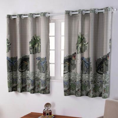 Cortina Juvenil Boy Estampada 2,00m Largura X 1,50m Altura - Dinossauro - 100% Poliéster