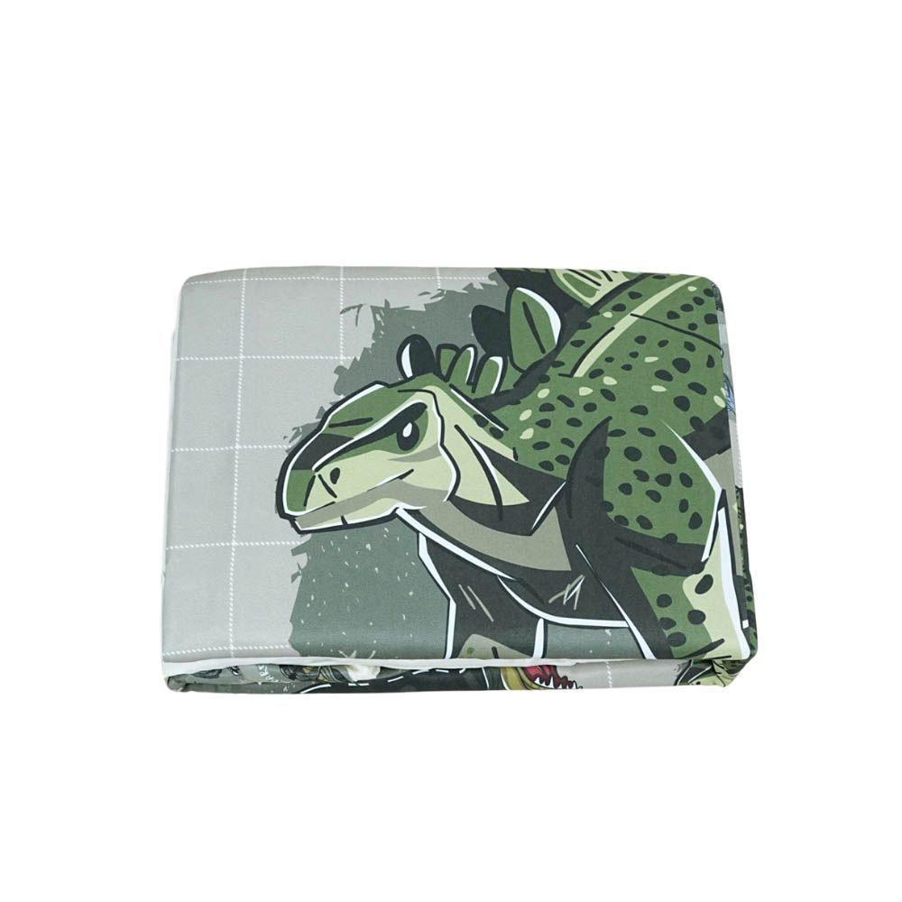Jogo De Lençol Juvenil Boy 3 Peças Micropercal 300 Fios Estampado - Dinossauro - 100% Poliéster - 5