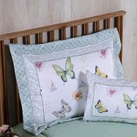 Kit Edredom Juvenil Solteiro 04 Peças Estampado 300 Fios - Borboleta - 100% Poliéster - 3