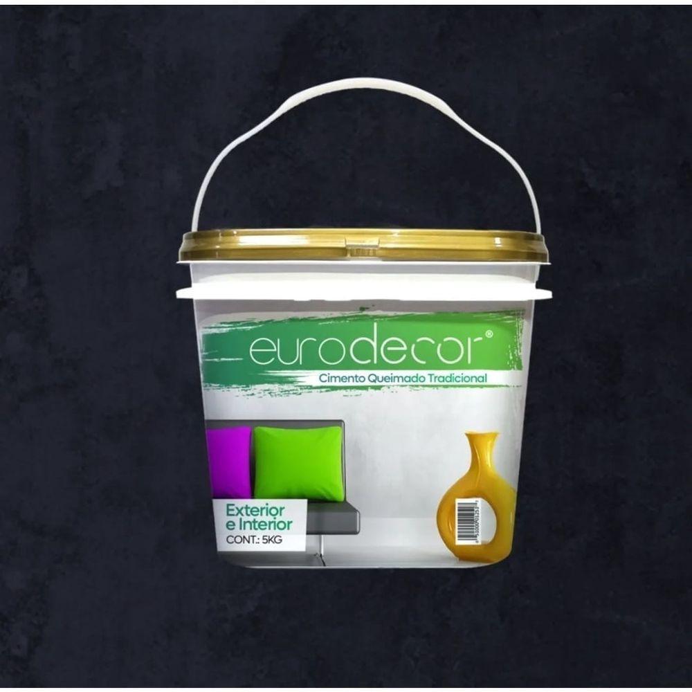 Cimento Queimado Pronto Eurodecor Azul Estelar 5kg - 2