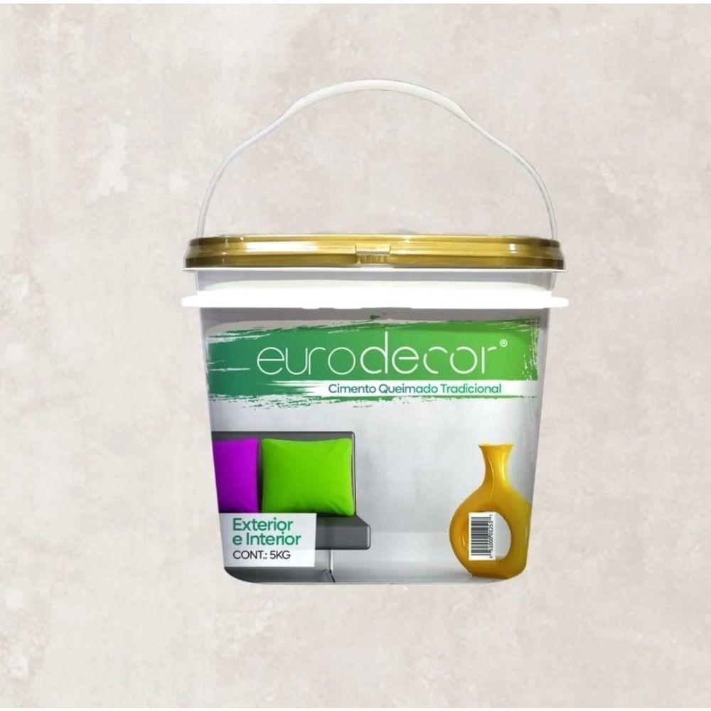 Cimento Queimado Pronto Eurodecor Cinza Crômio 5kg - 2