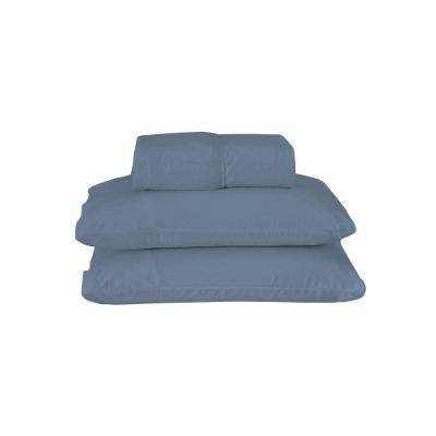 Jogo De Lençol Usual Casal 3 Peças Percal 180 Fios - Azul Escuro - 80% Poliéster- 20% Algodão