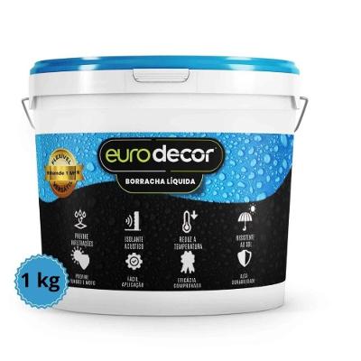 Borracha Liquida 1kg Flexível Solução Mofo Impermeabilização Acabamento Acetinado Cinza Titanium