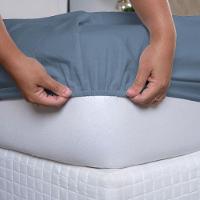 Jogo De Lençol Usual King 3 Peças Percal 180 Fios - Azul Escuro - 80% Poliéster- 20% Algodão - 5