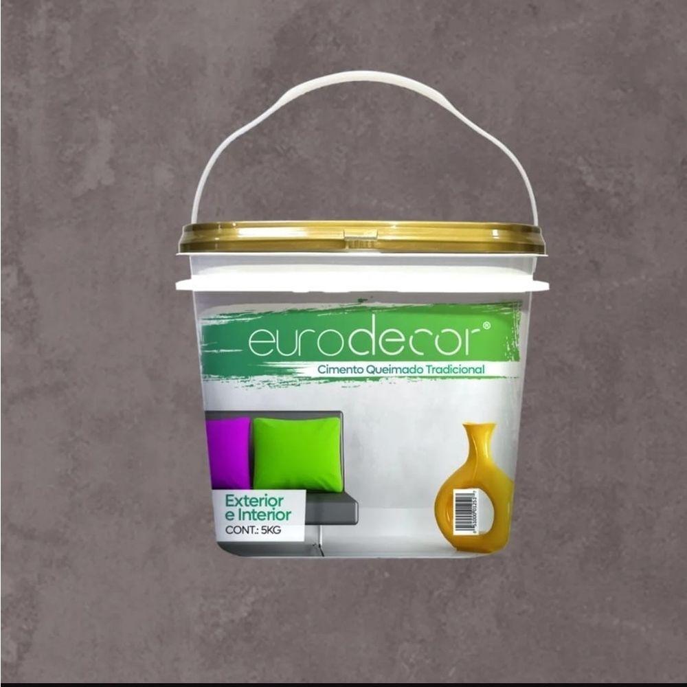 Cimento Queimado Pronto Eurodecor Cinza Concreto 5kg - 2