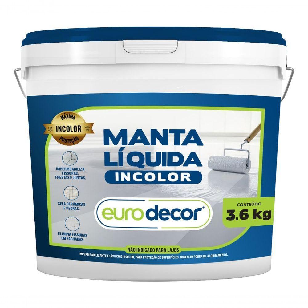 Manta Líquida Transparente 3,6kg Eurodecor Impermeabilizante - 1