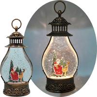 Luminária Musical á Pilha Enfeite Natal Papai Noel Rena 35cm - 1