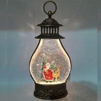 Luminária Musical á Pilha Enfeite Natal Papai Noel Rena 35cm - 2