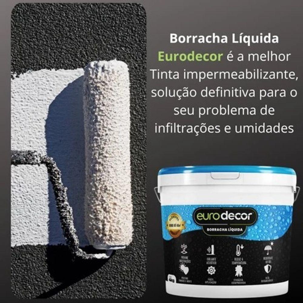 Borracha Liquida 12kg Flexível Solução Mofo Impermeabilização Acabamento Acetinado Preta - 4