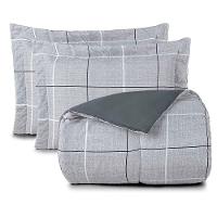 Kit Edredom Júlia Super King 3 Peças Dupla Face Micropercal 200 Fios - Dallas - 100% Poliéster