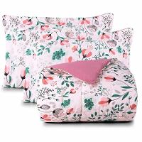 Kit Edredom Júlia King 3 Peças Dupla Face Micropercal 200 Fios Floral - Bothanica - 100% Poliéster - 5