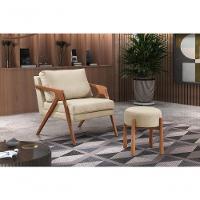 Conjunto - 2 Puffs Banqueta Lotus Luxo Castellar Móbile Linho Bege Claro - 5