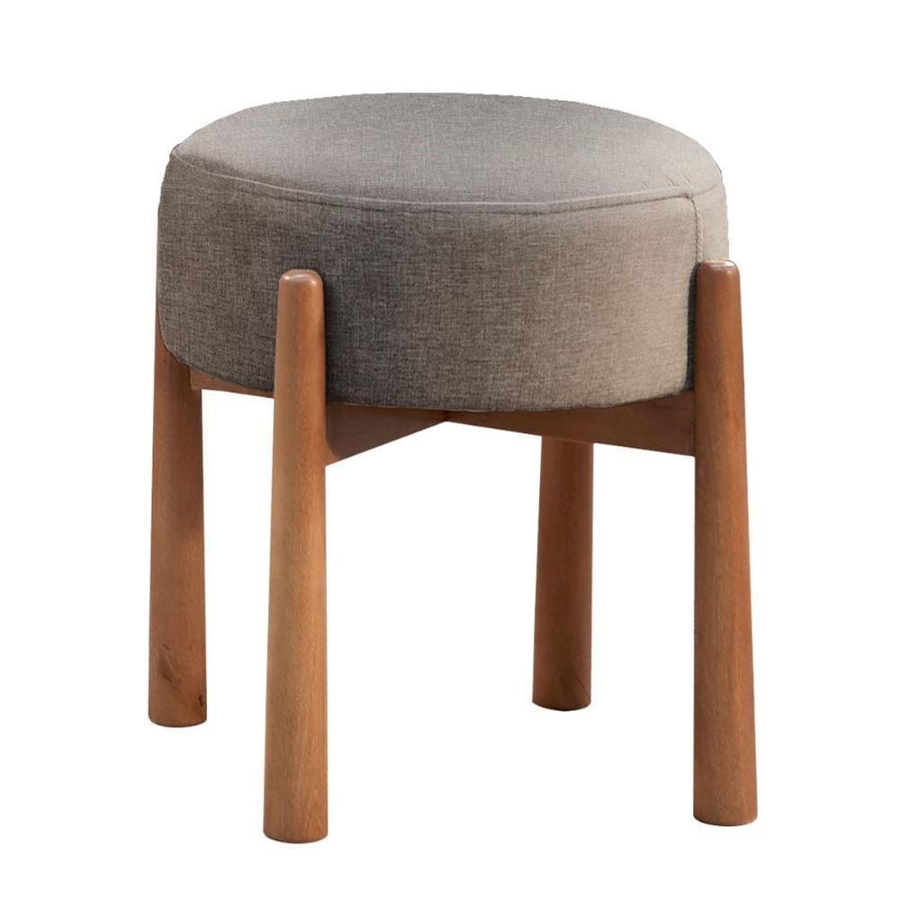 Conjunto - 2 Puffs Banqueta Lotus Luxo Castellar Móbile Linho Cappuccino - 4