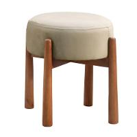 Conjunto - 2 Puffs Banqueta Lotus Luxo Castellar Móbile Linho Bege