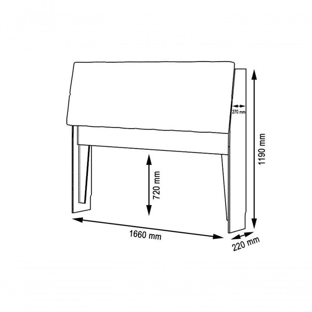 Cabeceira Estofada Yasminne Queen Naturalle - 2
