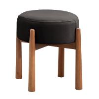 Conjunto - 2 Puffs Banqueta Lotus Luxo Castellar Móbile Corino Preto - 7