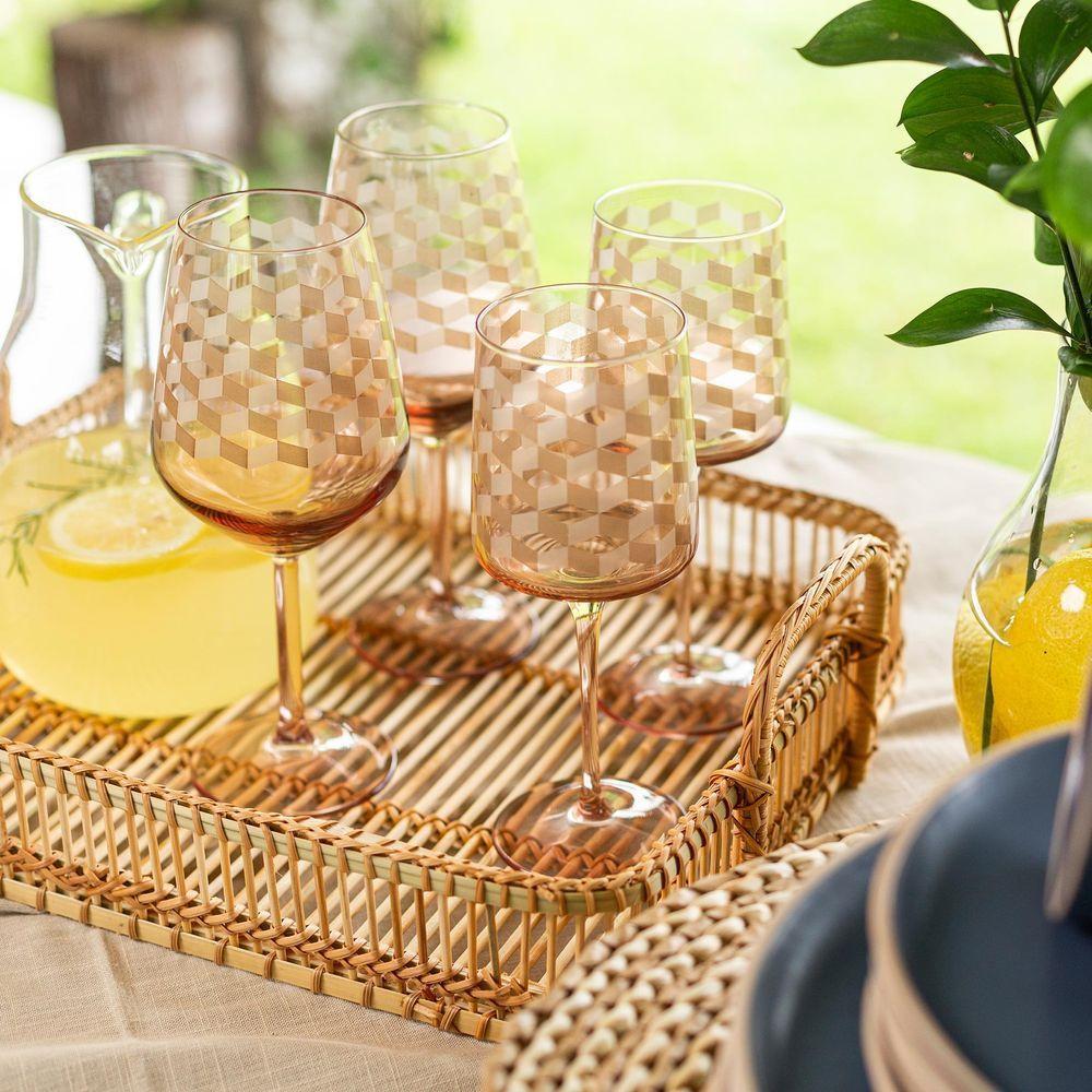 Jogo De Taças Copa E Cia 6 Peças Geo 490ml Em Vidro âmbar - 2