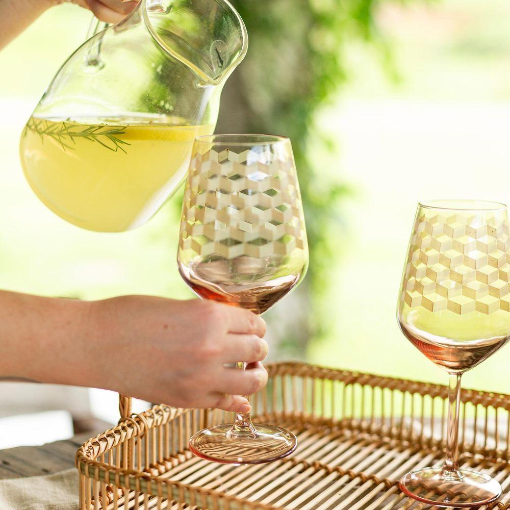 Jogo De Taças Copa E Cia 6 Peças Geo 490ml Em Vidro âmbar - 3