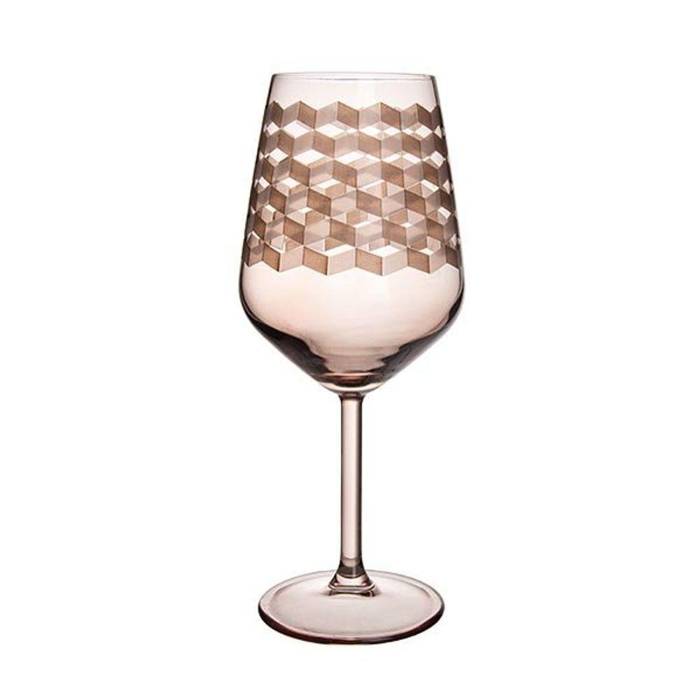 Jogo De Taças Copa E Cia 6 Peças Geo 490ml Em Vidro âmbar - 6