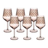 Jogo De Taças Copa E Cia 6 Peças Geo 490ml Em Vidro âmbar - 1