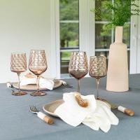 Jogo De Taças Copa E Cia 6 Peças Geo 490ml Em Vidro âmbar