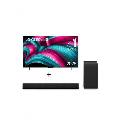 Combo Smart TV LG OLED Evo AI C5 48" 2025 + Soundbar S40T 300W RMS, 2.1 Canais, Dolby Digital