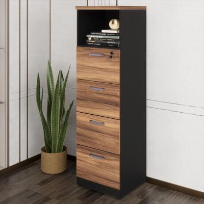 Armário De Escritório Para Arquivos 46,5cm 4 Gavetas Multimóveis Cr25295 Sevilha Preto