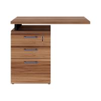 Gaveteiro De Escritório Com Tampo Auxiliar 90cm Com Chave 3 Gavetas Multimóveis Cr25301 Sevilha Preto - 6