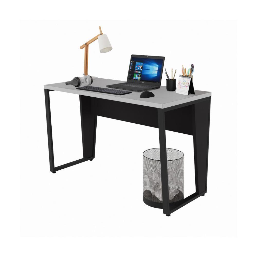Escrivaninha Mesa De Escritório 120cm Multimóveis Cr25327 Cinza Preto - 2