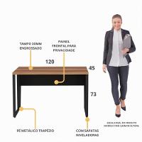 Escrivaninha Mesa De Escritório 120cm Multimóveis Cr25327 Sevilha Preto